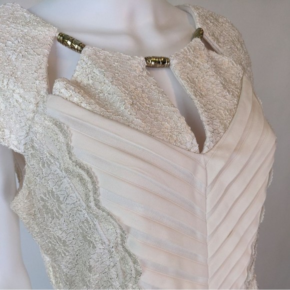 Jax dress off white bodycon lace layered beads cut out wedding 12 - Picture 4 of 8